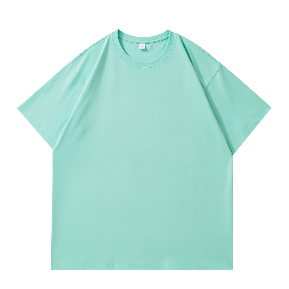 Combed Summer New Cotton Short Sleeve Slightly Drop Shoulder