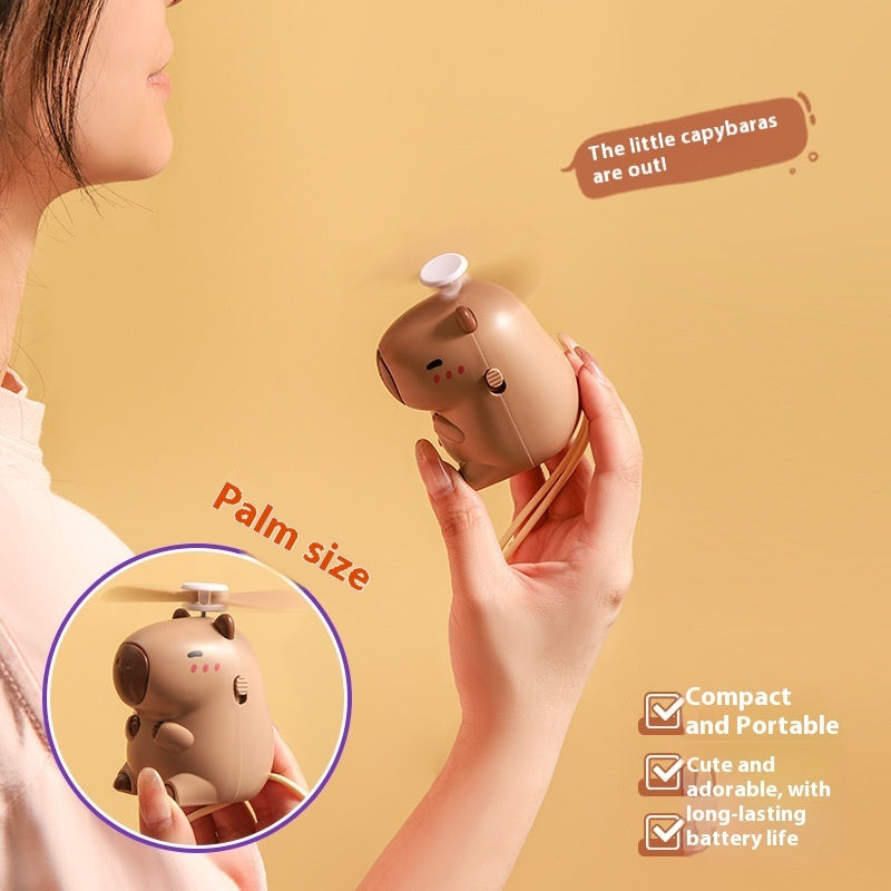 Children's Mini Halter Little Fan Usb Rechargeable Handheld Portable Electric Fan