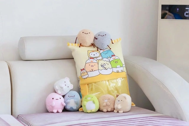 A bag of corner bio stuffed toys
