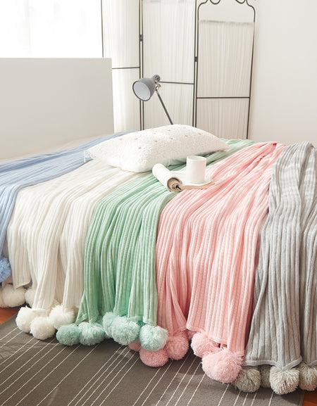 Ball carpet cotton knit blanket