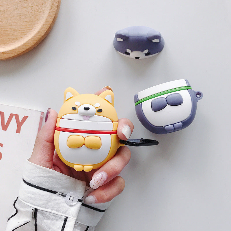 Compatible with Apple, Cute Shiba Inu Headphones Set