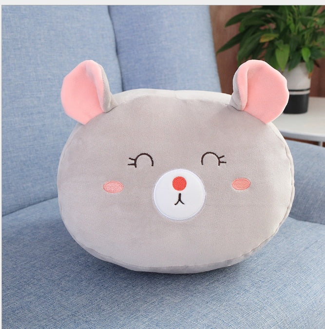 Cute cartoon down cotton winter warm pillow