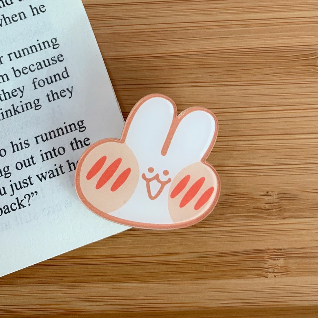 Shy Rabbit Cute Cartoon Acrylic Badge