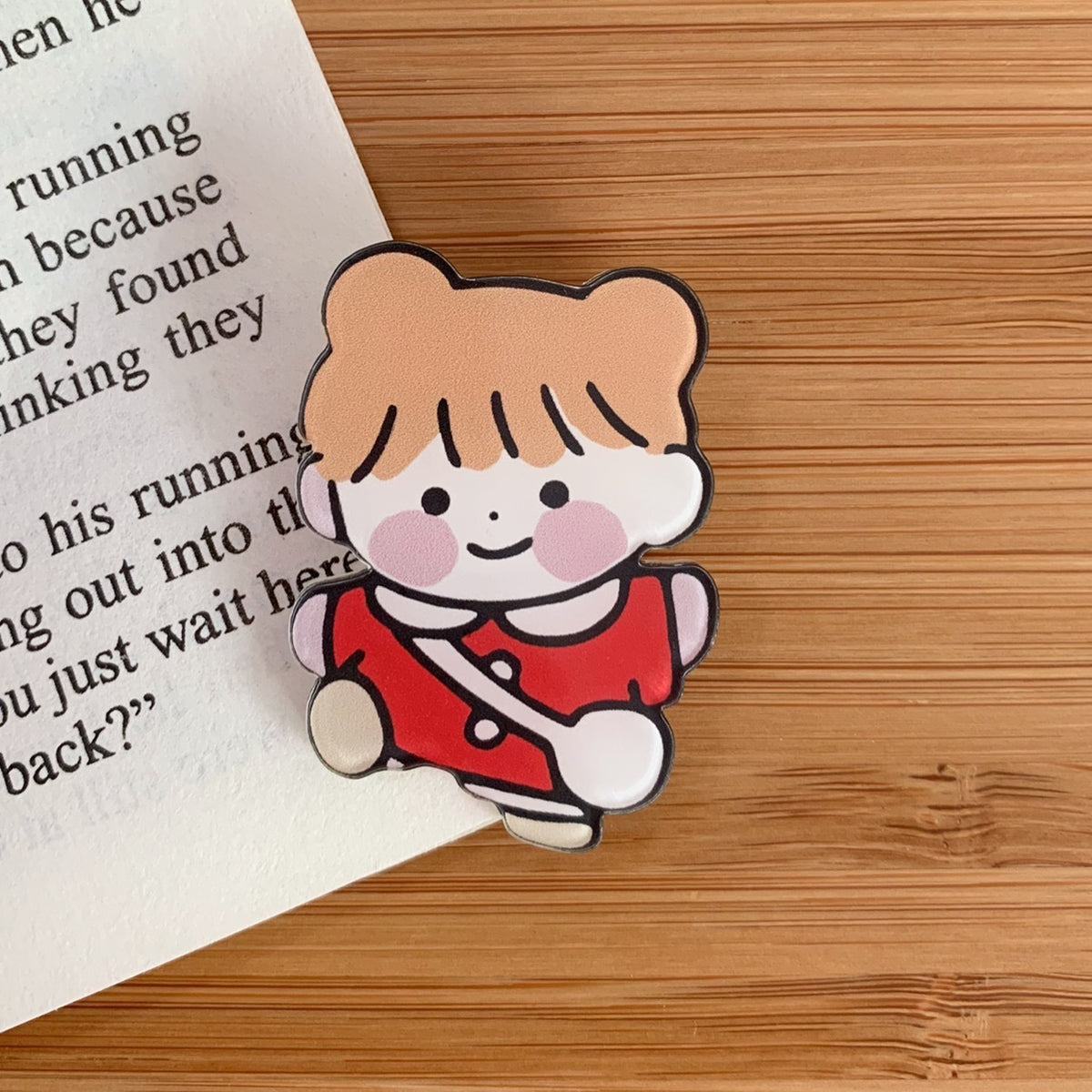 Shy Rabbit Cute Cartoon Acrylic Badge