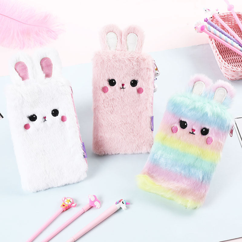 Stationery plush sundries storage bag
