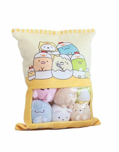 A bag of corner bio stuffed toys
