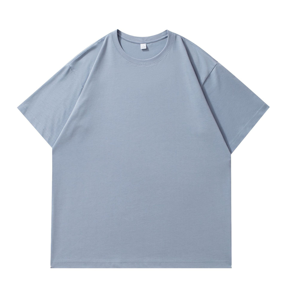 Combed Summer New Cotton Short Sleeve Slightly Drop Shoulder