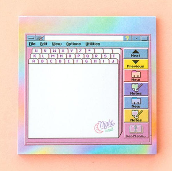 Cute Gamer Computer Sticky Note Memos