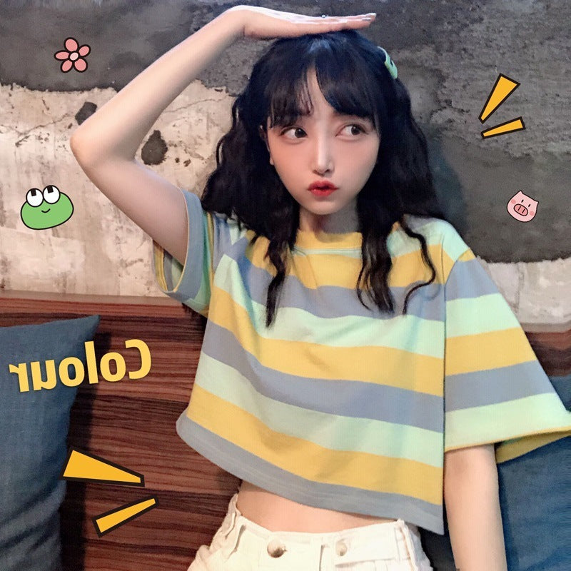 Scheming striped T-shirt