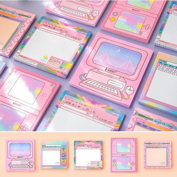 Cute Gamer Computer Sticky Note Memos