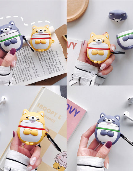 Compatible with Apple, Cute Shiba Inu Headphones Set