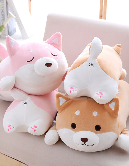 36cm 55cm Cute Fat Shiba Inu Dog Plush Toy Stuffed Soft Kawaii Animal Cartoon Pillow Lovely Gift For Kids Baby Children Gifts