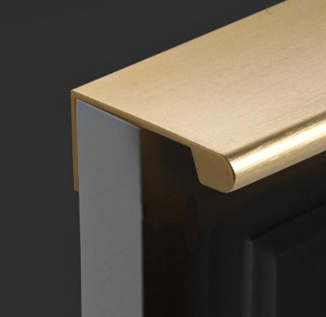Black Extended Concealed Handle Cabinet Door Gold Handle Modern