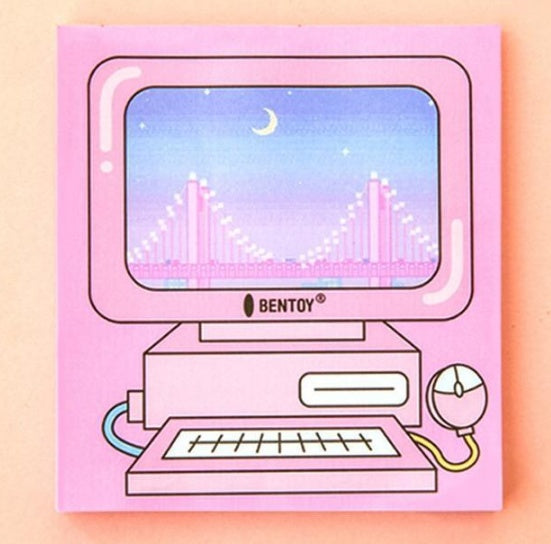 Cute Gamer Computer Sticky Note Memos