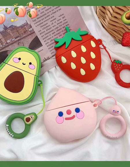 Avocado cartoon earphone set