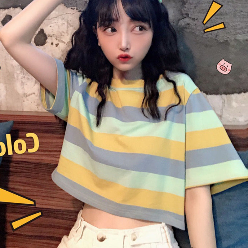 Scheming striped T-shirt