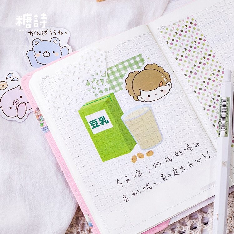 Pig girl Decoration Adhesive Cartoon  Stickers