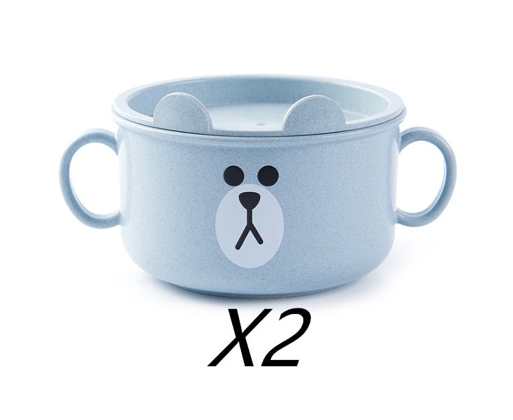 Thickened cartoon bowl with lid