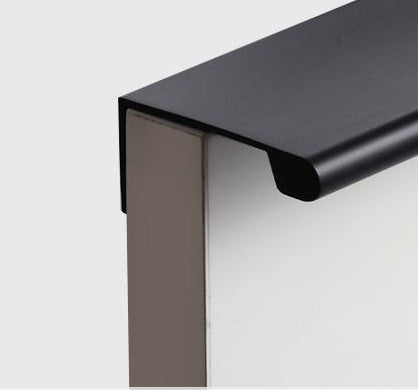 Black Extended Concealed Handle Cabinet Door Gold Handle Modern