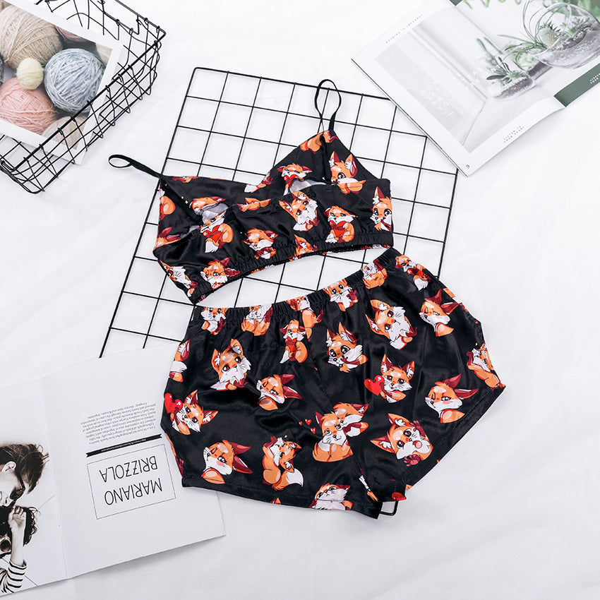 Pajama suit with suspenders