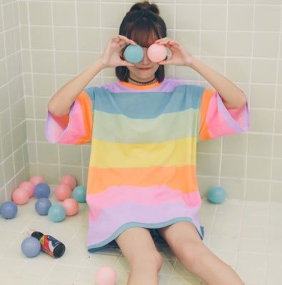 Striped short-sleeved t-shirt