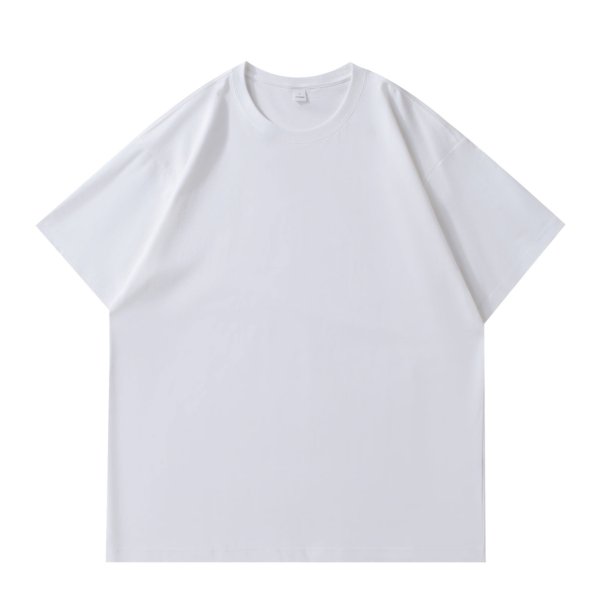 Combed Summer New Cotton Short Sleeve Slightly Drop Shoulder