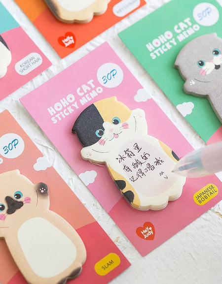 8 pcs Cartoon cat sticky memo Post pad marker it note planner stickers Cute Stationery office accessories School supplies A6044