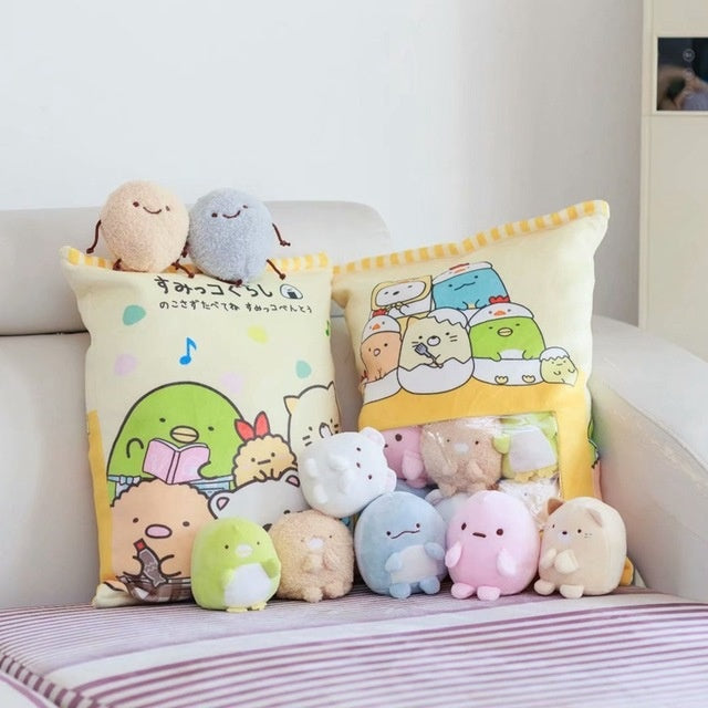 A bag of corner bio stuffed toys