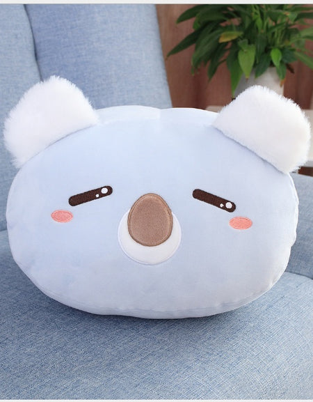 Cute cartoon down cotton winter warm pillow