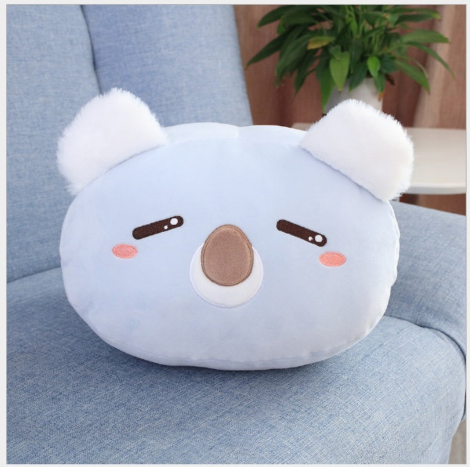 Cute cartoon down cotton winter warm pillow