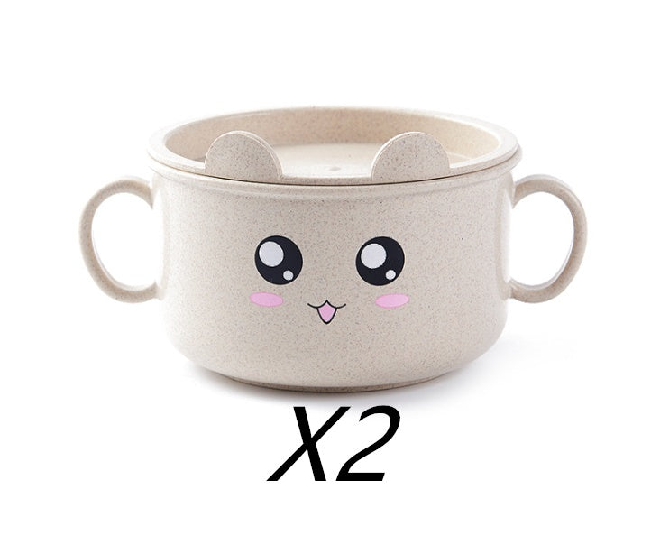 Thickened cartoon bowl with lid