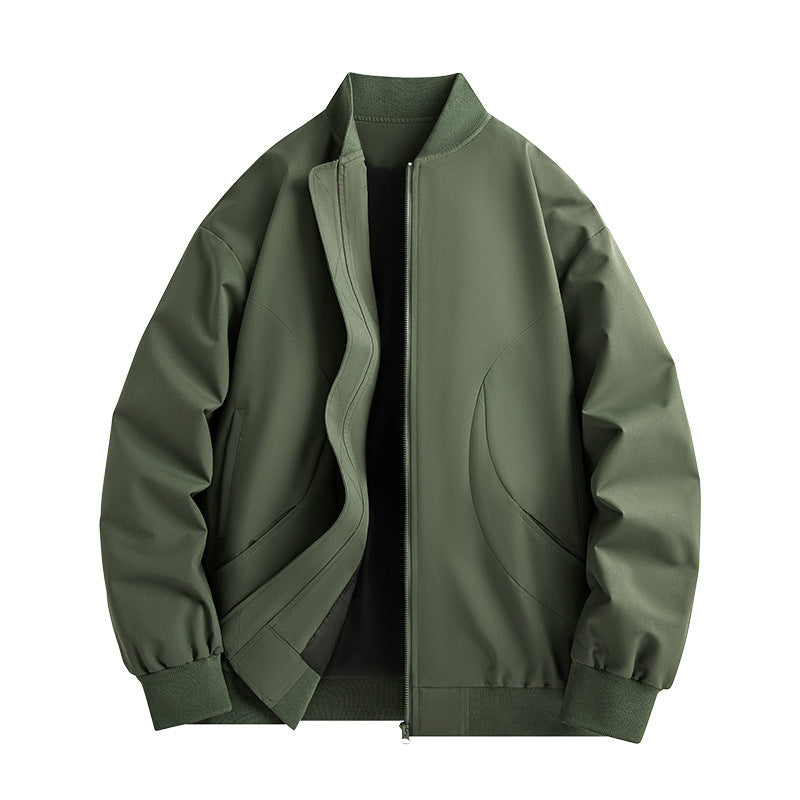 Casual Plus Size Loose Cardigan Baseball Uniform Jacket