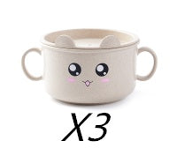 Thickened cartoon bowl with lid