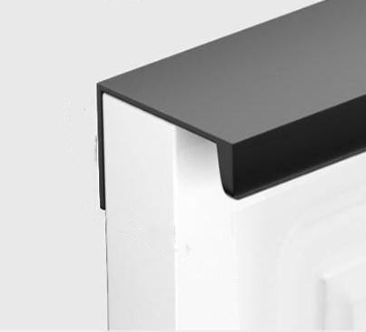 Black Extended Concealed Handle Cabinet Door Gold Handle Modern