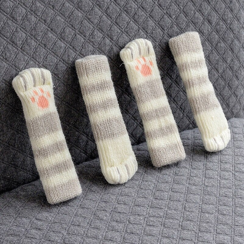 Kawaii Cat Paw Furniture Socks (4 Pcs)