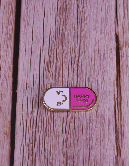 Kawaii Happy Capsule Badge