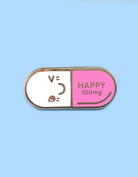 Kawaii Happy Capsule Badge