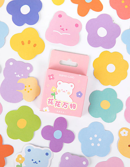 Kawaii Flower/Bear Stickers