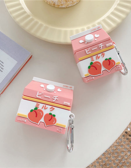 Kawaii Peach Drink Airpods Case (1/2/Pro)
