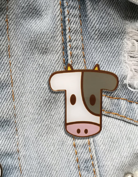 Kawaii Cow Pin