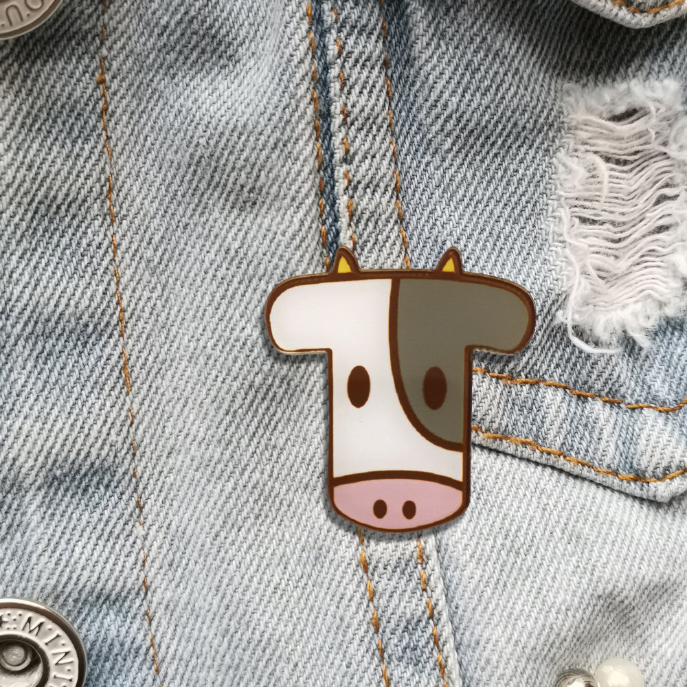 Kawaii Cow Pin