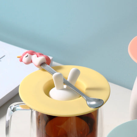 Kawaii Bunny Silicone Cup Lid