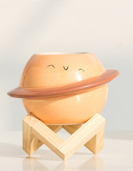 Kawaii Planet Saturn Pot