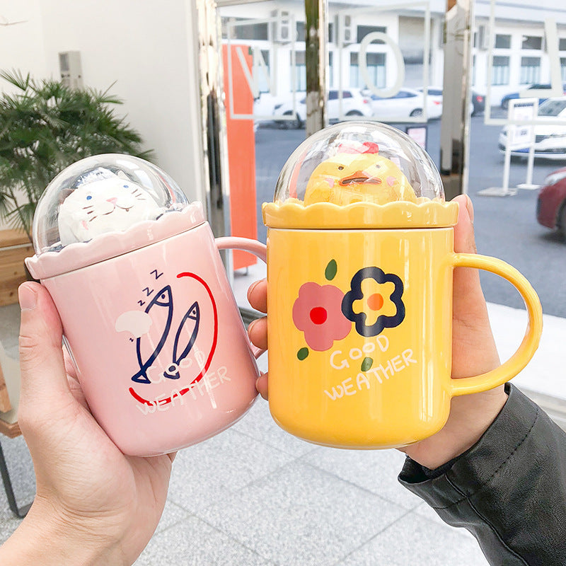 Pastoral Animal Micro Landscape Ceramic Cup