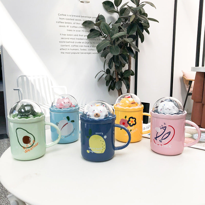 Pastoral Animal Micro Landscape Ceramic Cup