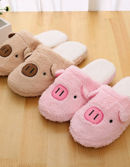 Kawaii Warm Pig Slippers