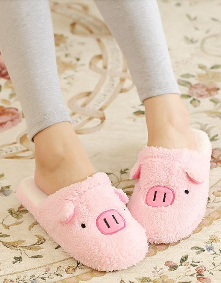 Kawaii Warm Pig Slippers