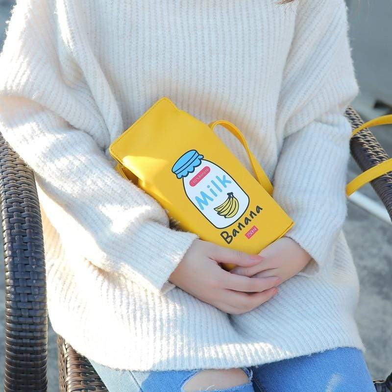 Kawaii Milk Box Shoulder Bag - BlossomMemento