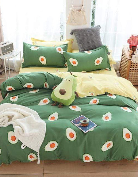 Kawaii Avocado Bedding Set - BlossomMemento