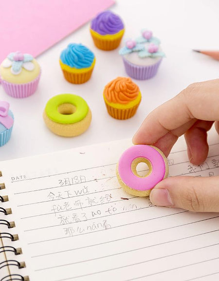 Kawaii Pencil Erasers (4 pcs) - BlossomMemento